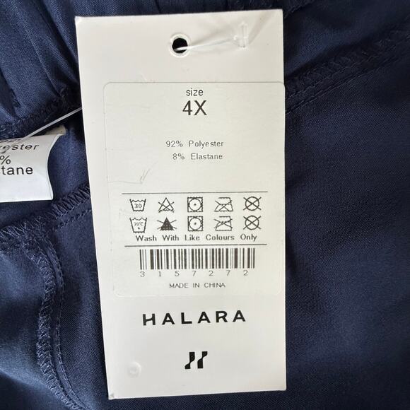 Halara High Waisted Drawstring 3" Shorts Sz 4X Night Blue Pockets Casual Stretch - Picture 9 of 12